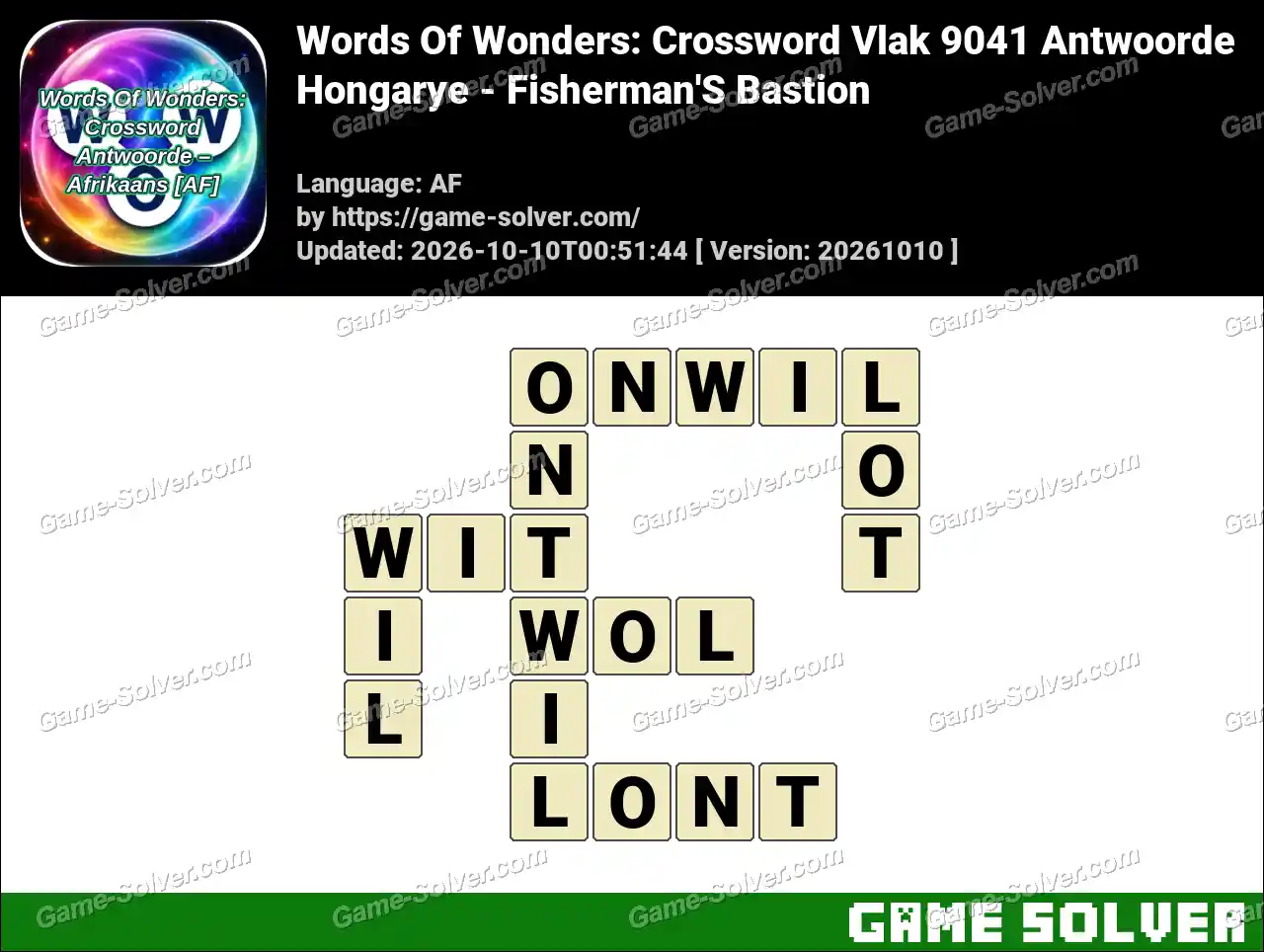 Words Of Wonders: Crossword Vlak 9041 Antwoorde – Hongarye – Fisherman’S Bastion